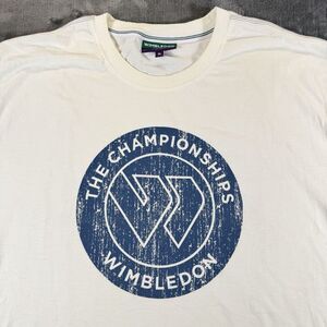 Vintage Official Wimbledon The Championships XL White Graphic Tee Shirt Greece